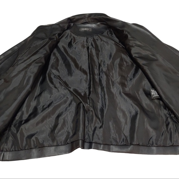 Vintage Studded Faux Leather Colebrook Classics Cropped Moto Bomber Jacket XL - Picture 7 of 9